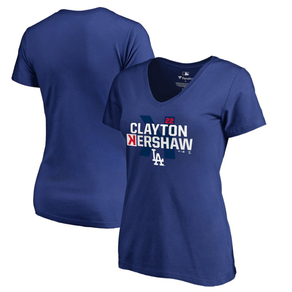 Clayton Kershaw Los Angeles Dodgers Women's Player Hometown Collection V-Neck T-Shirt for sale