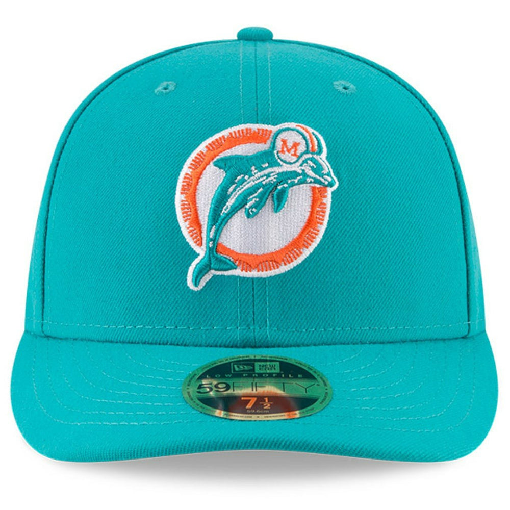 Miami Dolphins New Era Omaha Throwback Low Profile 59FIFTY Fitted Hat - Aqua - NFL