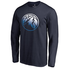 Minnesota Timberwolves Gradient Logo Long Sleeve T-Shirt Navy