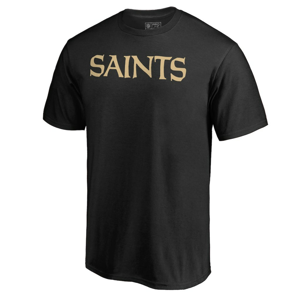 New Orleans Saints Wordmark T-Shirt - Black - NFL