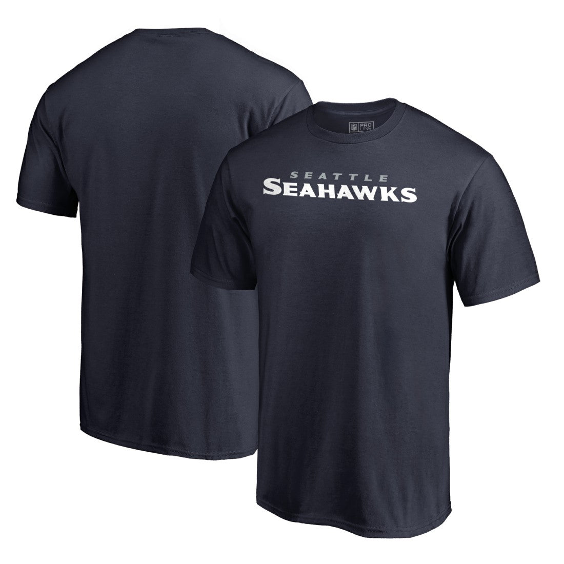 Seattle Seahawks Wordmark T-Shirt - College Navy - NFL