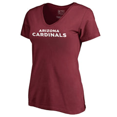 Arizona Cardinals Women's Wordmark V-Neck T-Shirt - Cardinal - NFL