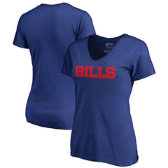 Buffalo Bills Women's Wordmark V-Neck T-Shirt - Royal - NFL