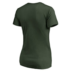 Green Bay Packers Women's Wordmark V-Neck T-Shirt - Green - NFL