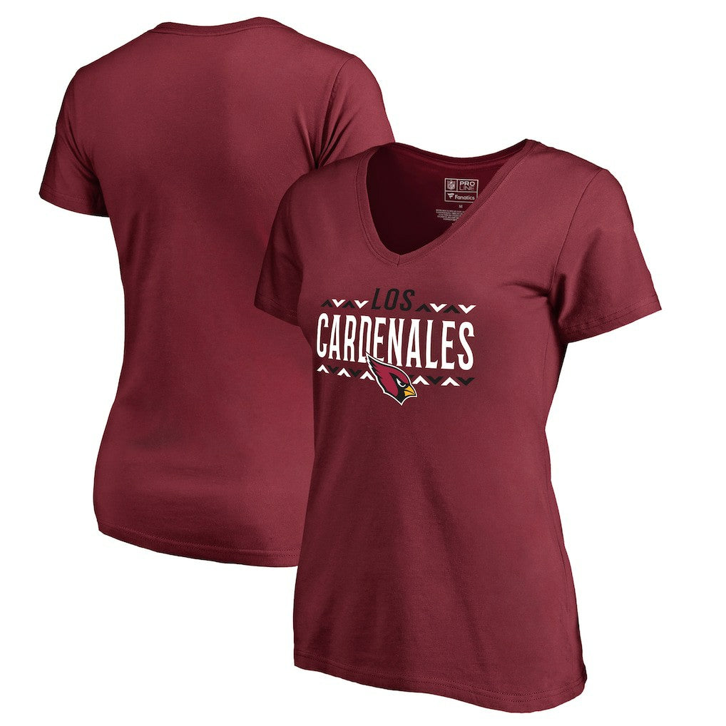 Arizona Cardinals Women's Arriba V-Neck T-Shirt - Cardinal - NFL