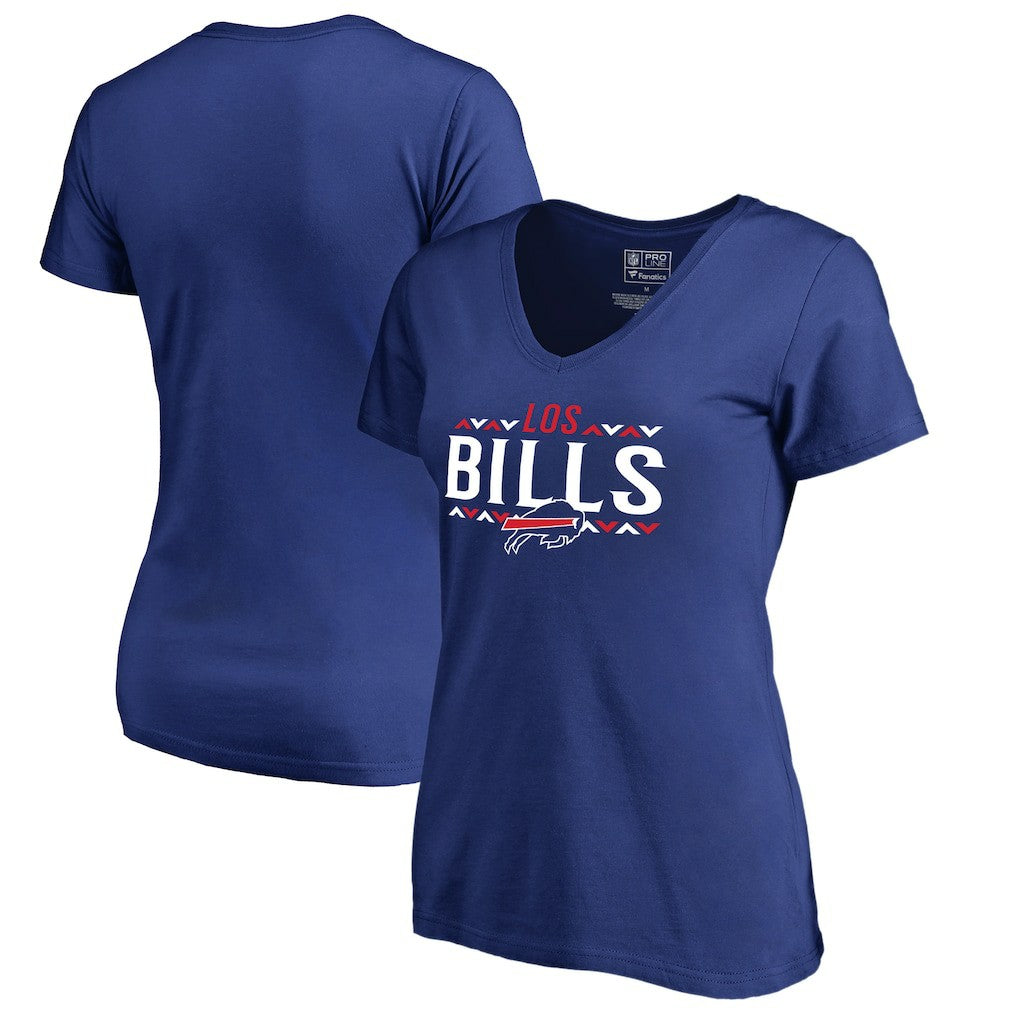 Buffalo Bills Women's Arriba V-Neck T-Shirt - Royal - NFL
