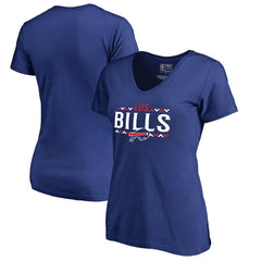 Buffalo Bills Women's Arriba V-Neck T-Shirt - Royal - NFL