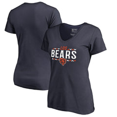 Chicago Bears Women's Arriba V-Neck T-Shirt - Navy - NFL