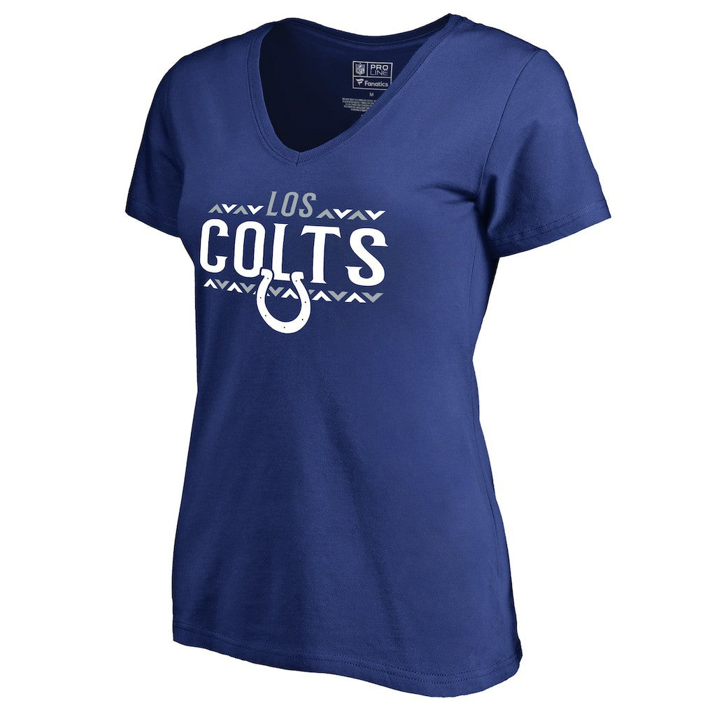 Indianapolis Colts Women's Arriba V-Neck T-Shirt - Royal - NFL