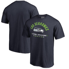 Seattle Seahawks Futbol Americano T-Shirt - College Navy - NFL