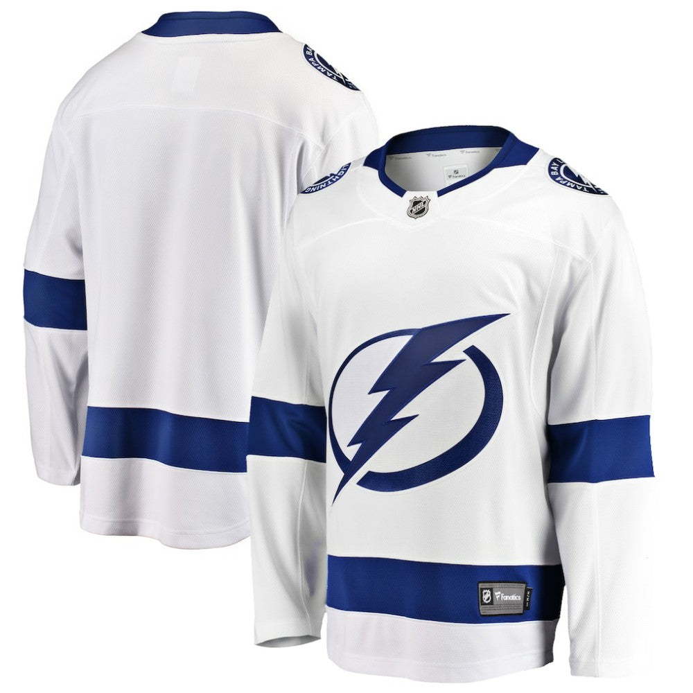 Tampa Bay Lightning Fanatics Breakaway Away Jersey - White | Fanatics on sale