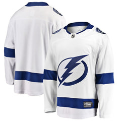 Tampa Bay Lightning Fanatics Breakaway Away Jersey - White | Fanatics on sale