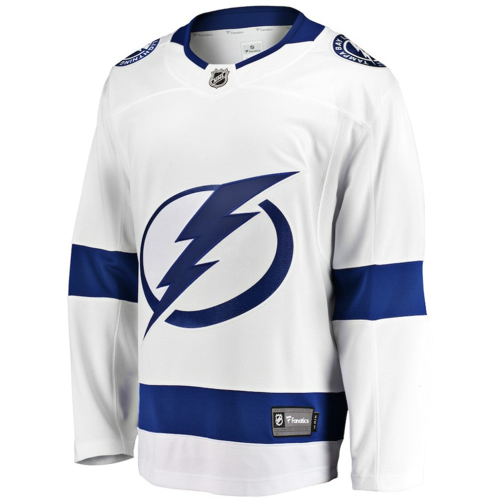 Tampa Bay Lightning Fanatics Breakaway Away Jersey - White | Fanatics on sale