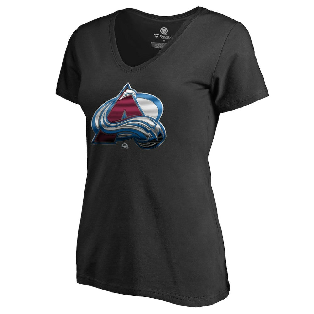 Colorado Avalanche Women's Midnight Mascot V-Neck T-Shirt - Black | NHL Lifestyle