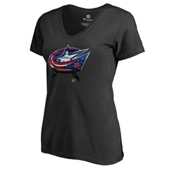 Columbus Blue Jackets Women's Midnight Mascot V-Neck T-Shirt - Black | NHL discount