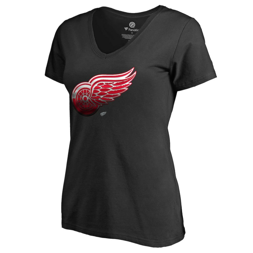 Detroit Red Wings Women's Midnight Mascot V-Neck T-Shirt - Black | NHL near me