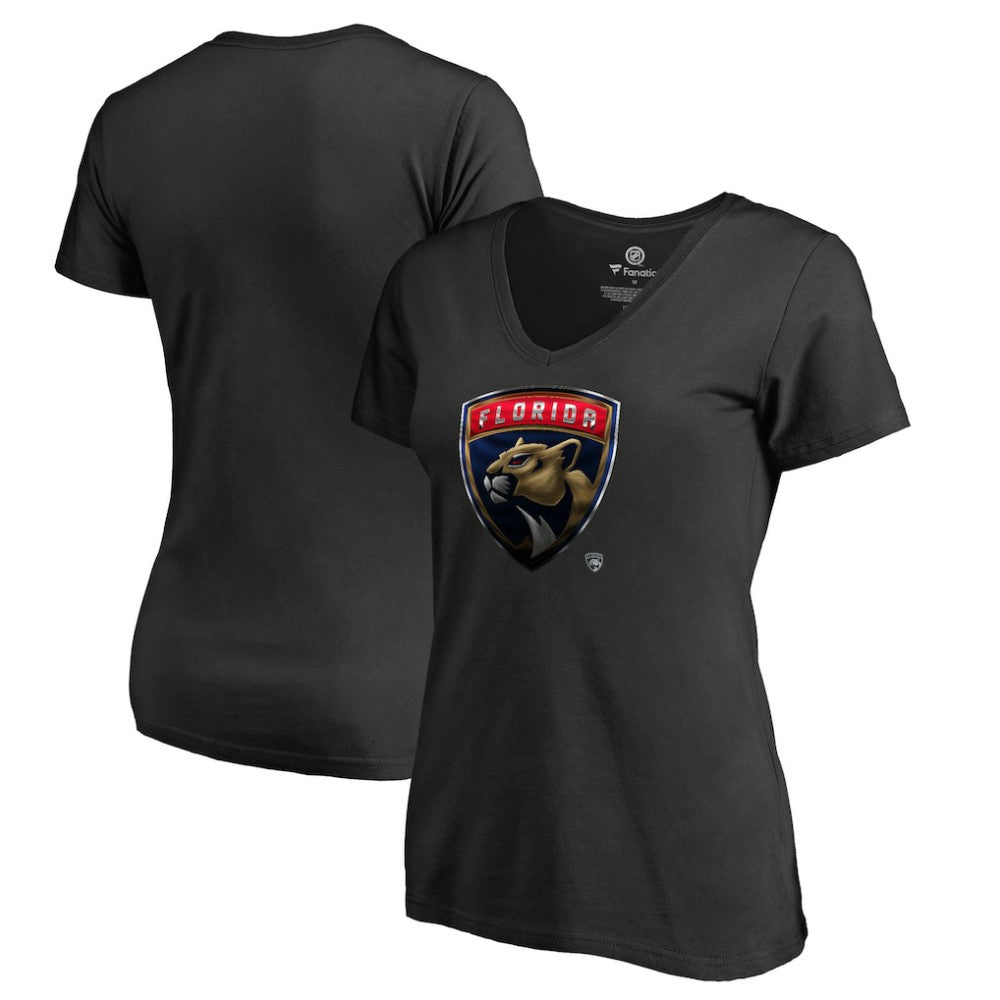 Florida Panthers Women's Midnight Mascot V-Neck T-Shirt - Black | NHL near me