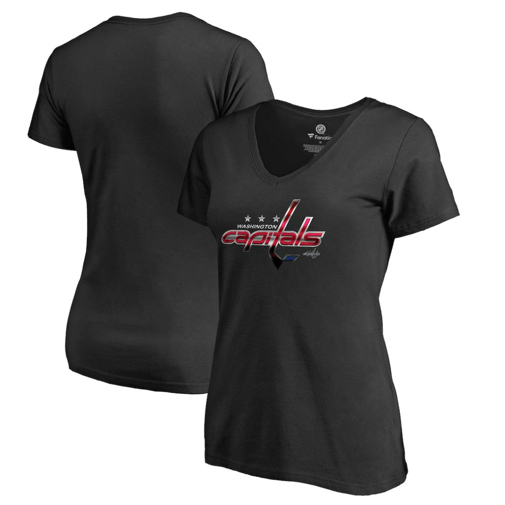 Washington Capitals Women's Midnight Mascot V-Neck T-Shirt - Black | NHL discount