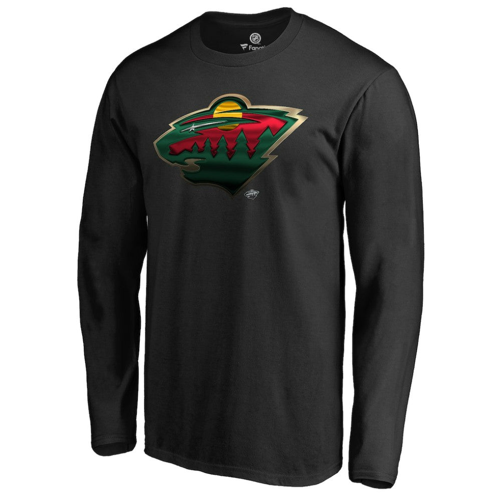 Minnesota Wild Midnight Mascot Long Sleeve T-Shirt - Black | NHL online