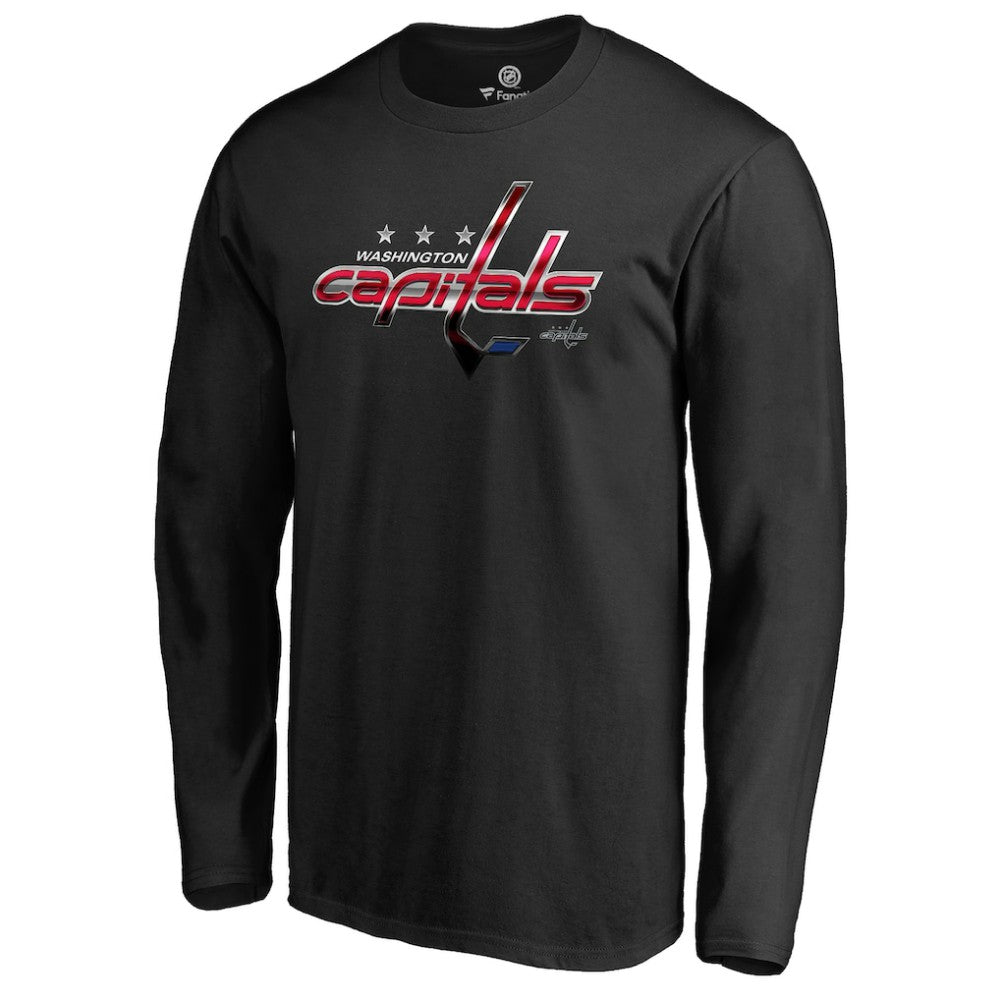 Washington Capitals Midnight Mascot Long Sleeve T-Shirt - Black | NHL Lifestyle
