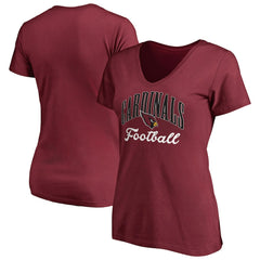 Arizona Cardinals Women's Victory Script V-Neck T-Shirt - Cardinal - NFL