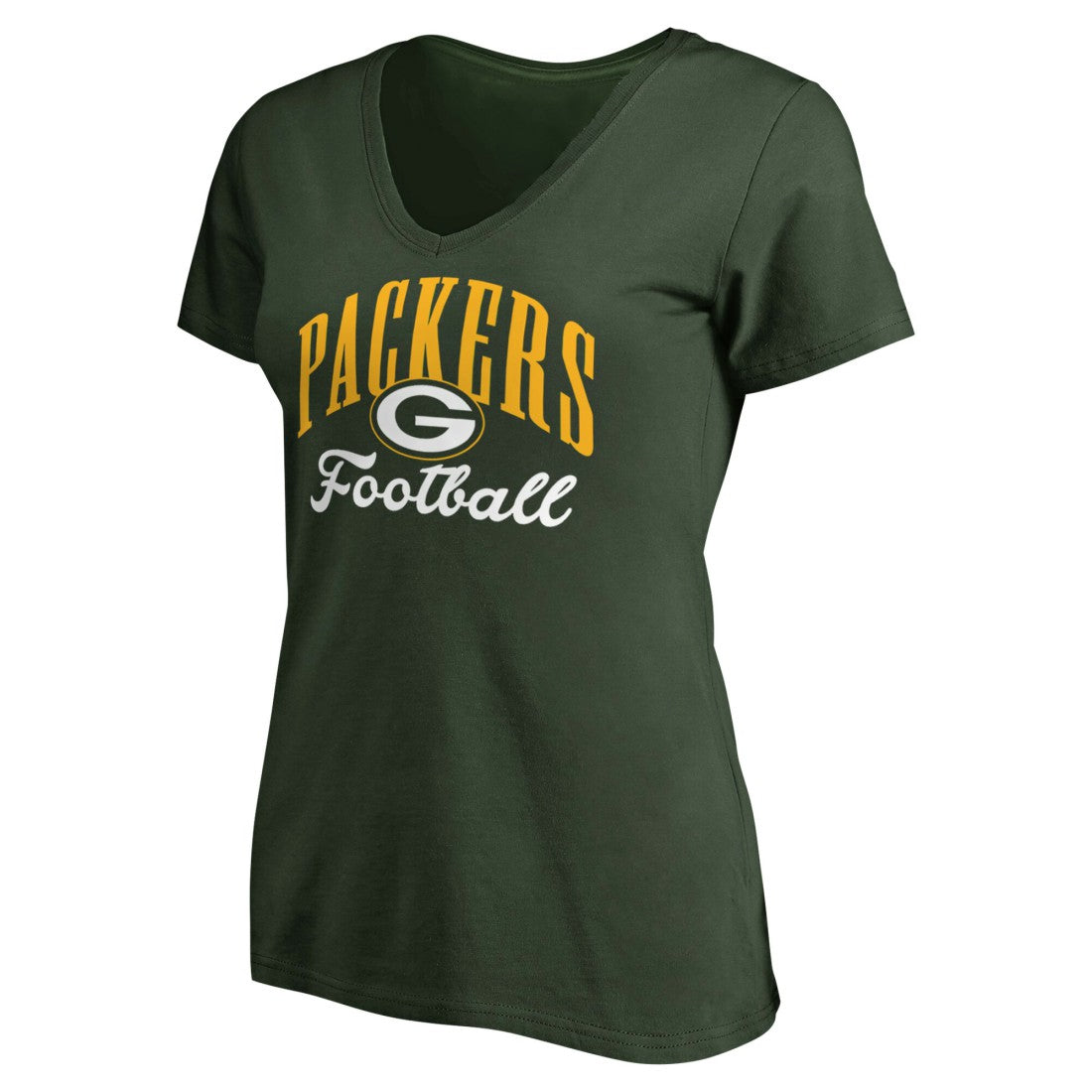 Green Bay Packers Women's Victory Script V-Neck T-Shirt -Green - NFL