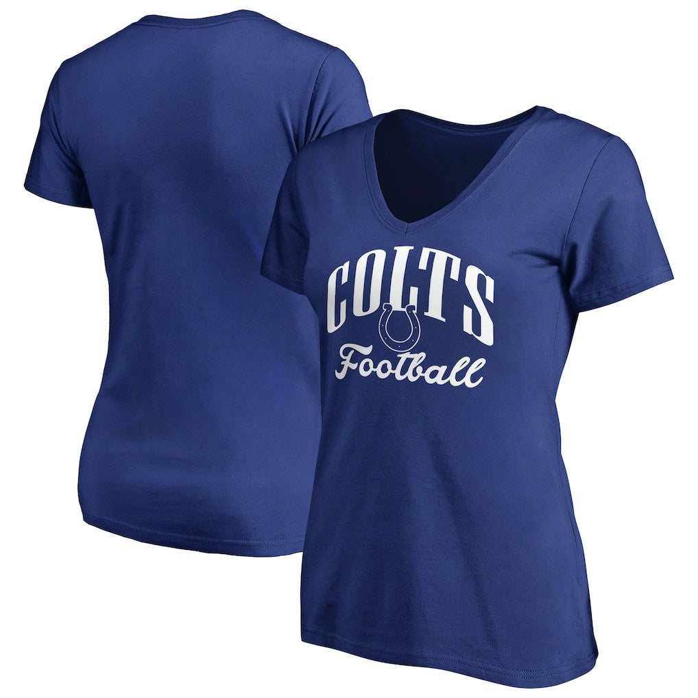 Indianapolis Colts Women's Victory Script V-Neck T-Shirt -Royal - NFL
