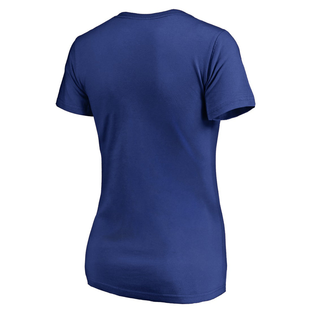 New York Giants Women's Victory Script V-Neck T-Shirt -Royal - NFL