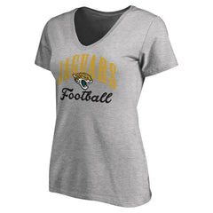 Jacksonville Jaguars Women's Victory Script V-Neck T-Shirt - Heathered Gray - NFL