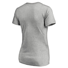 New York Giants Women's Victory Script V-Neck T-Shirt - Heather Gray - NFL