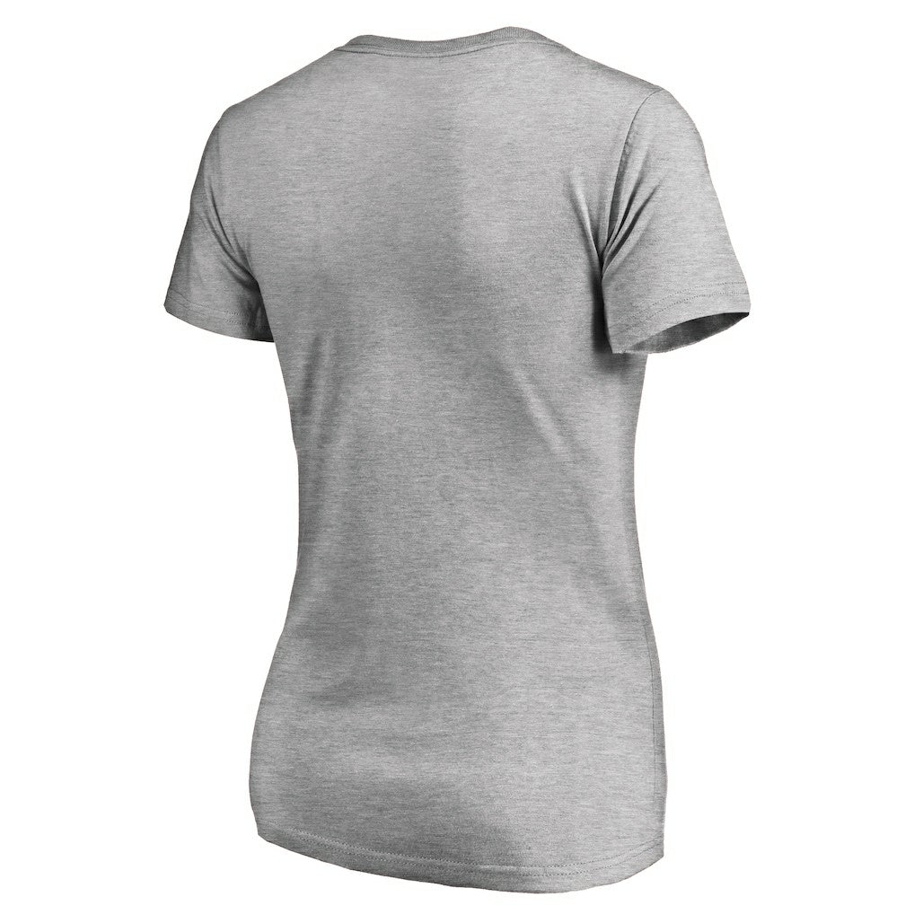 Philadelphia Eagles Women's Victory Script V-Neck T-Shirt - Heathered Gray - NFL