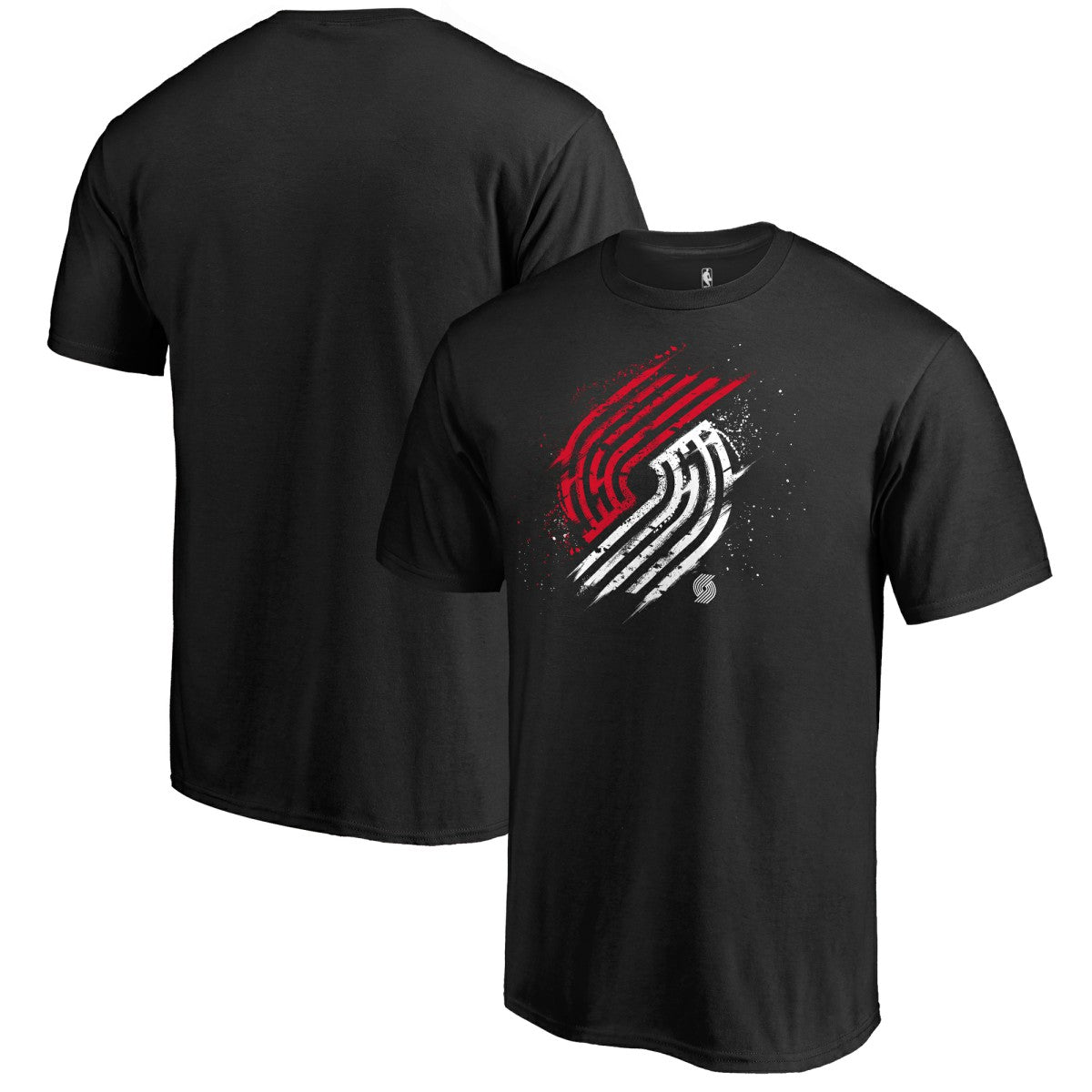Portland Trail Blazers Splatter Logo T-Shirt Black
