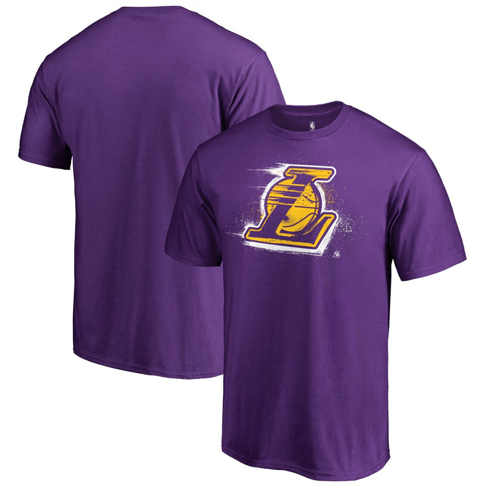 Los Angeles Lakers Splatter Logo T-Shirt Purple