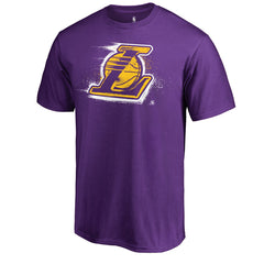 Los Angeles Lakers Splatter Logo T-Shirt Purple