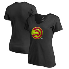 Atlanta Hawks Women's Midnight Mascot V-Neck T-Shirt Black