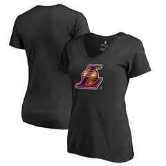 Los Angeles Lakers Women's Midnight Mascot V-Neck T-Shirt Black