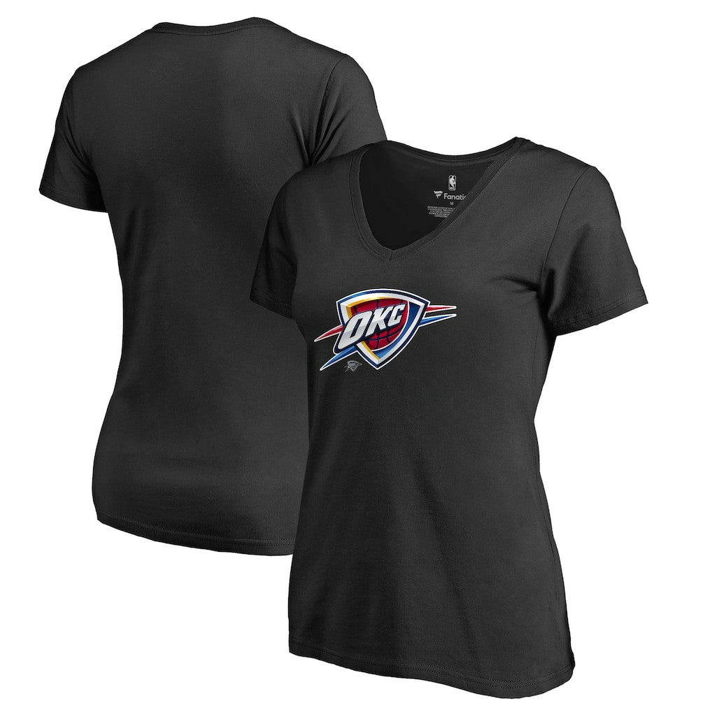 Oklahoma City Thunder Women's Midnight Mascot V-Neck T-Shirt Black