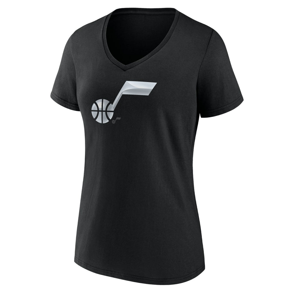 Utah Jazz Women's Midnight Mascot V-Neck T-Shirt Black