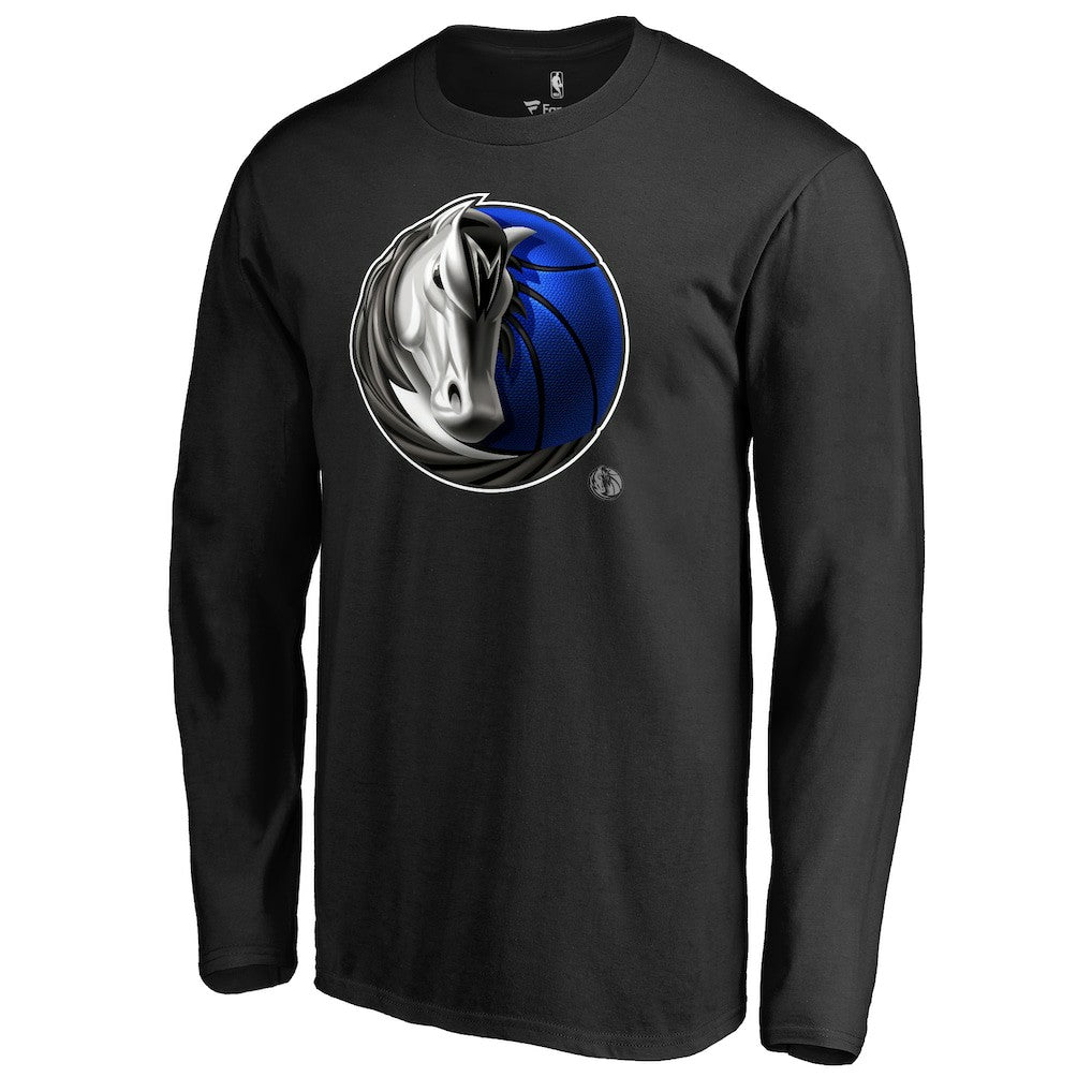 Dallas Mavericks Midnight Mascot Long Sleeve T-Shirt Black