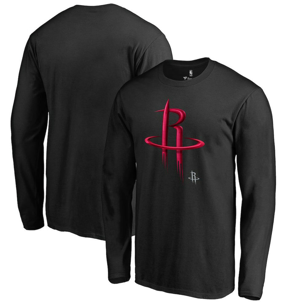 Houston Rockets Midnight Mascot Long Sleeve T-Shirt Black