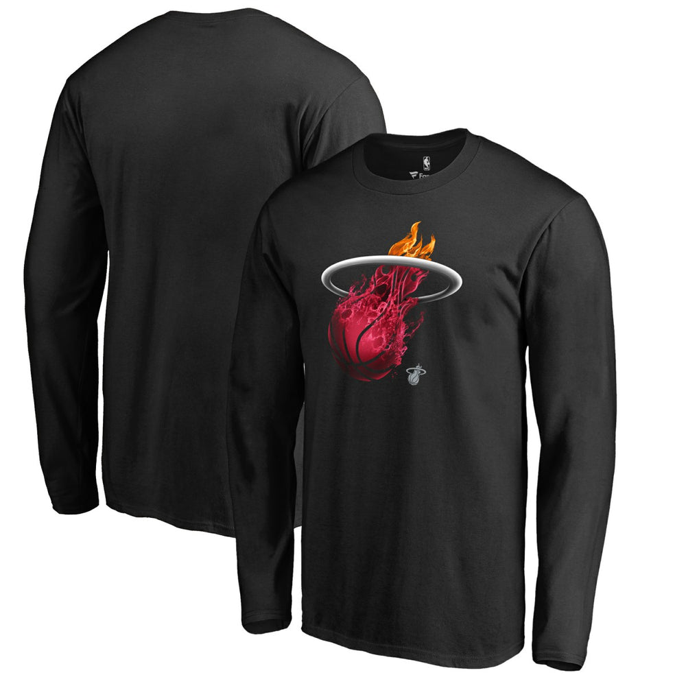Miami Heat Midnight Mascot Long Sleeve T-Shirt Black