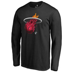 Miami Heat Midnight Mascot Long Sleeve T-Shirt Black