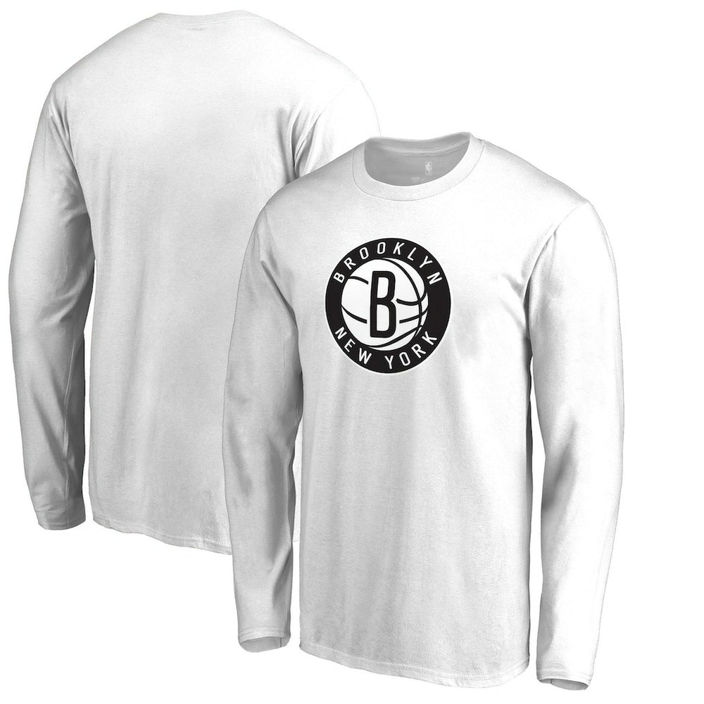 Brooklyn Nets Alternate Logo Long Sleeve T-Shirt White