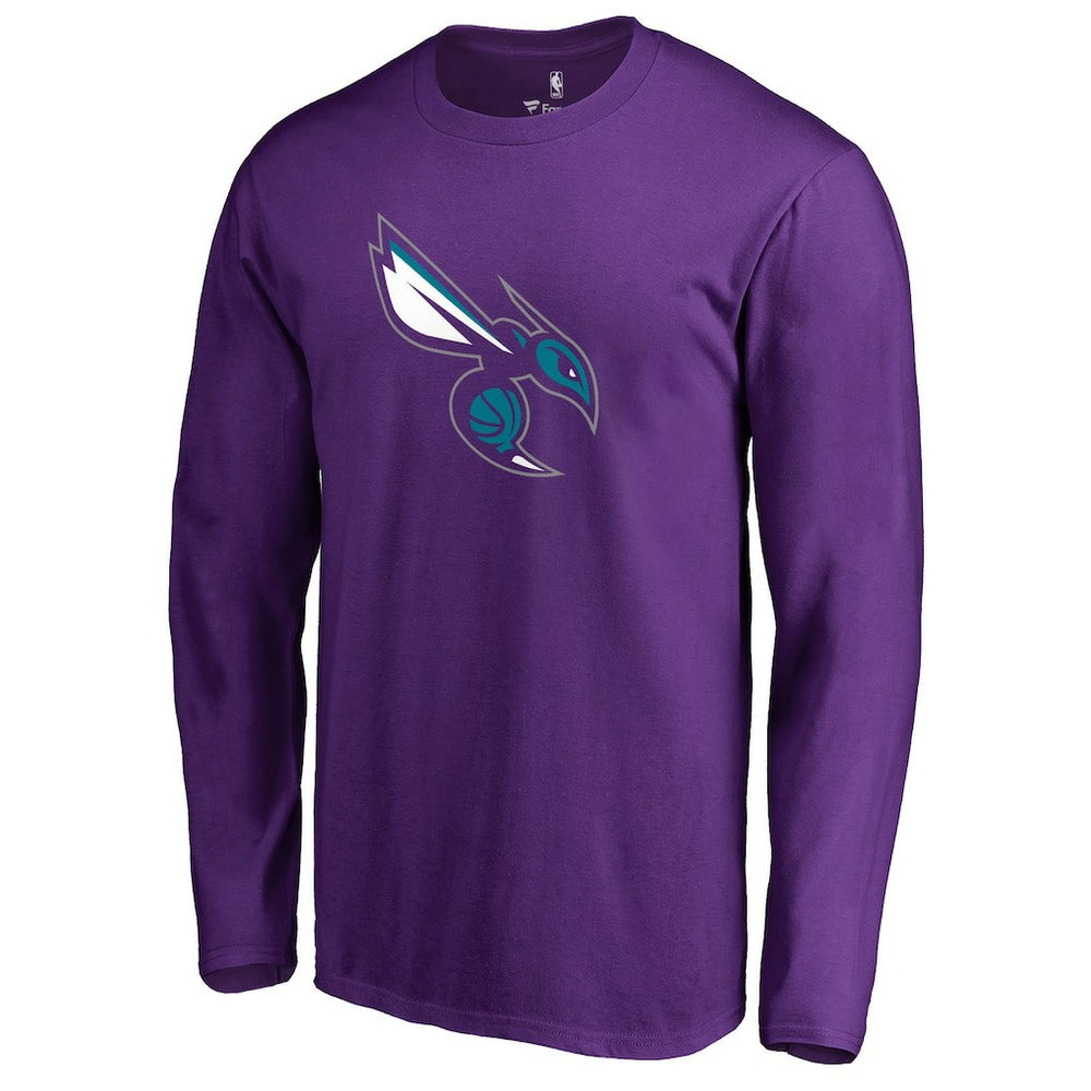 Charlotte Hornets Alternate Logo Long Sleeve T-Shirt Purple