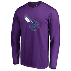 Charlotte Hornets Alternate Logo Long Sleeve T-Shirt Purple