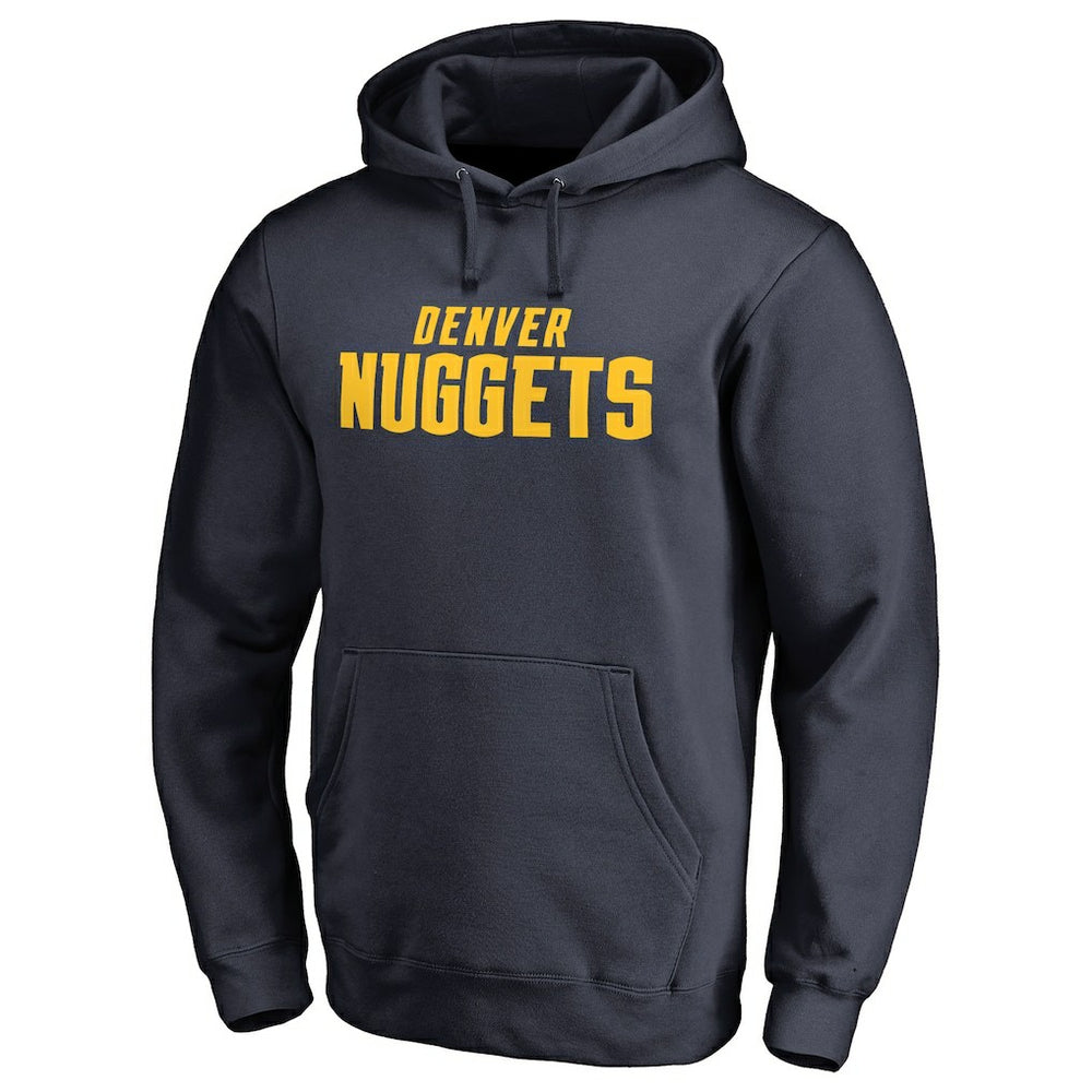 Denver Nuggets Wordmark Pullover Hoodie Navy