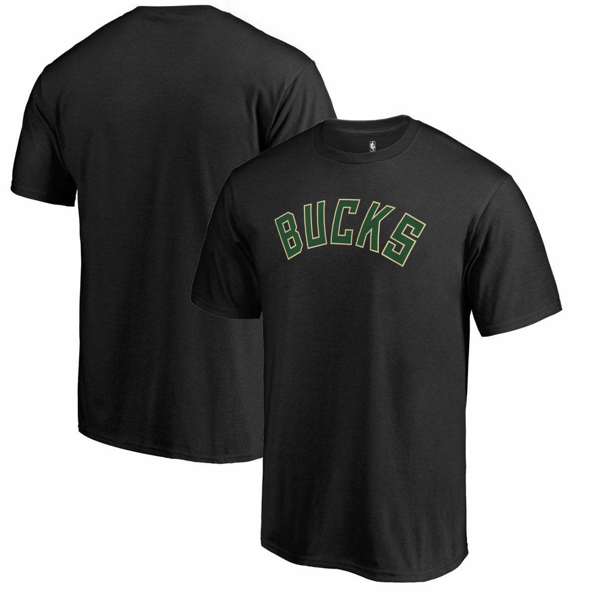 Milwaukee Bucks Primary Wordmark T-Shirt Black