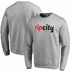 Portland Trail Blazers Wordmark Pullover Sweatshirt Heathered Gray
