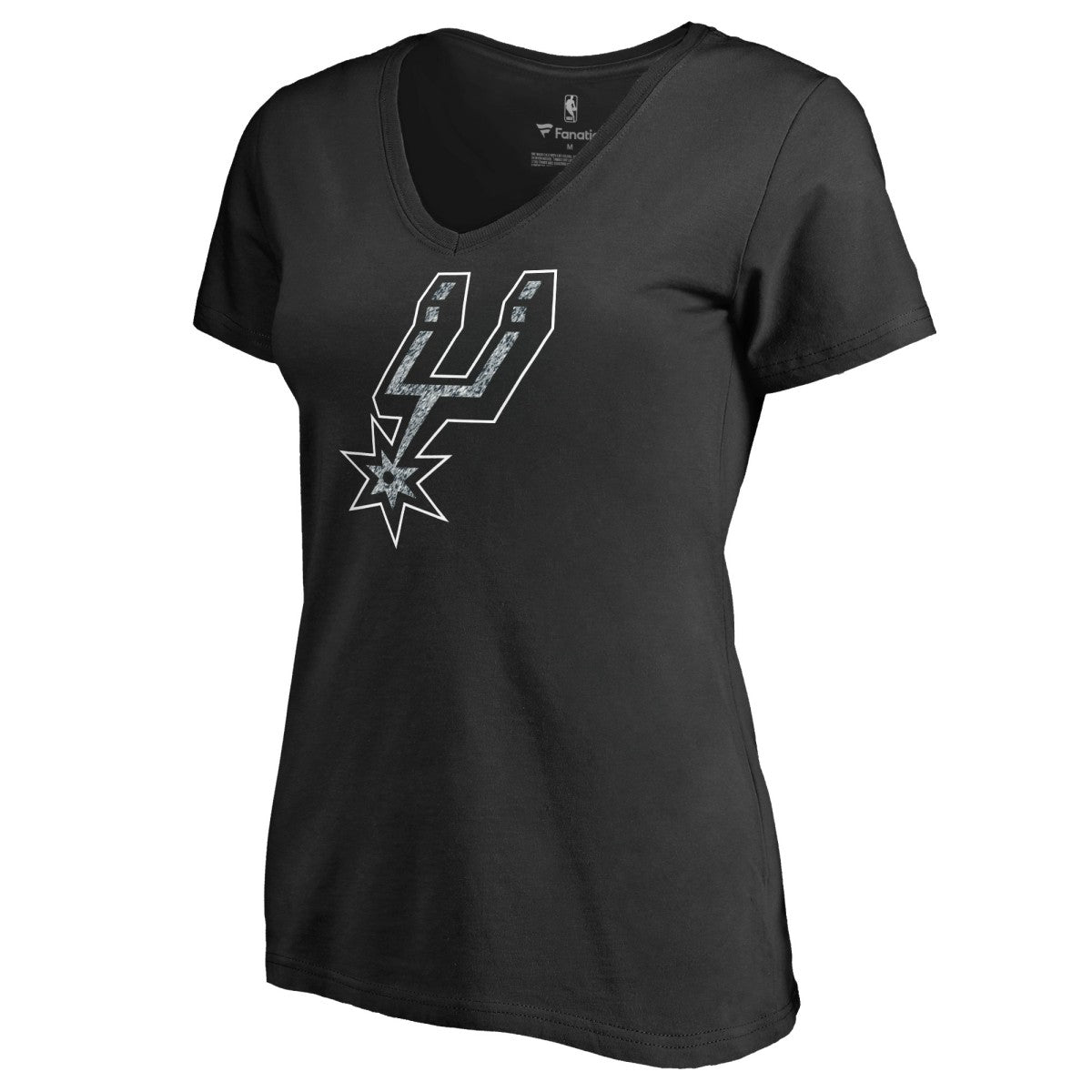San Antonio Spurs Women's Static Logo V-Neck T-Shirt Black