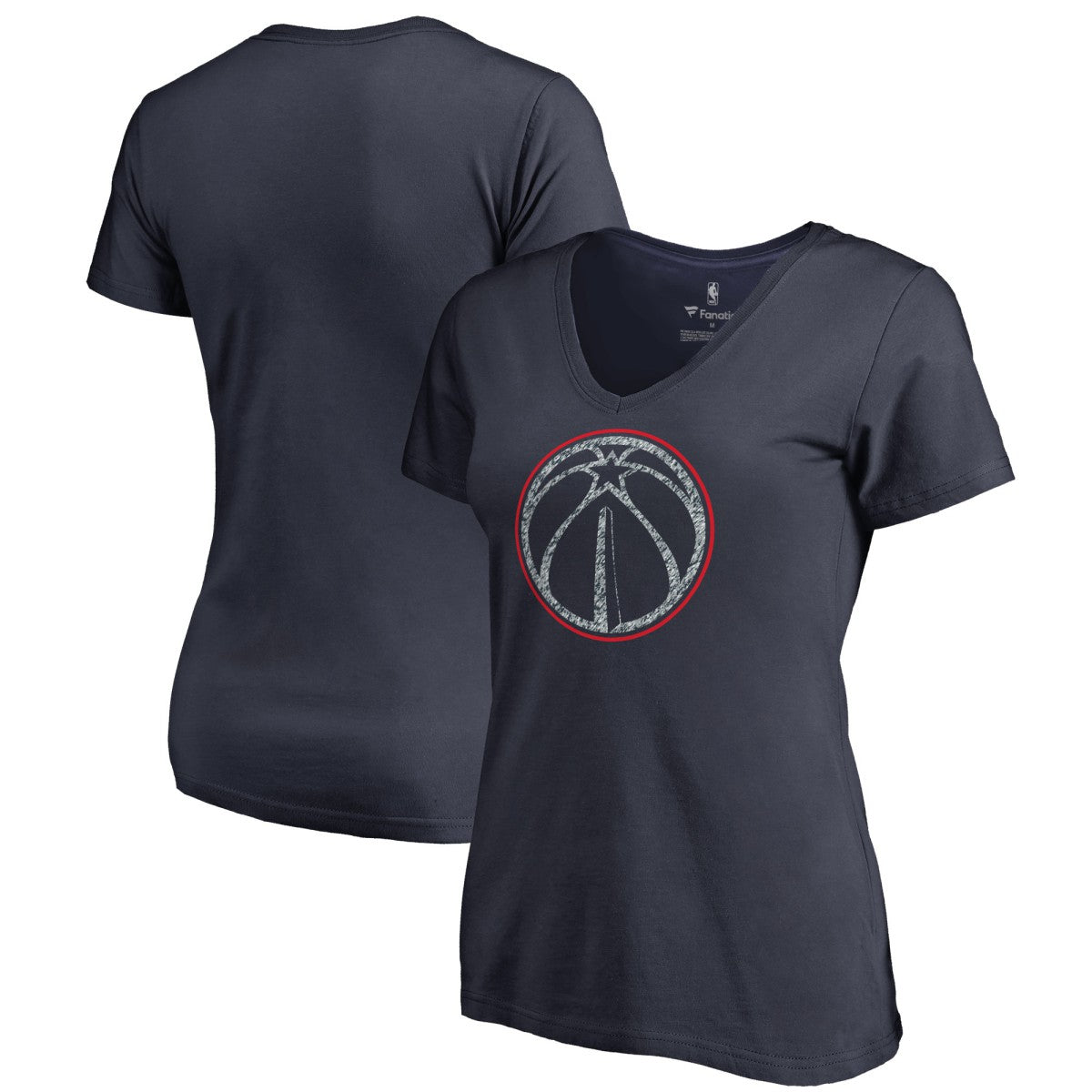 Washington Wizards Women's Static Logo V-Neck T-Shirt Navy